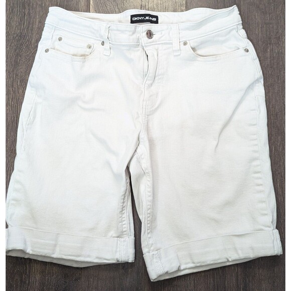 DKNY JEANS White Denim Capri Jeans Womens Size 10,32x9 (436) - Picture 1 of 3
